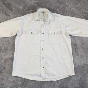 Vintage Five Brother Ivory Flannel Outdoor USA Made 90s - size M